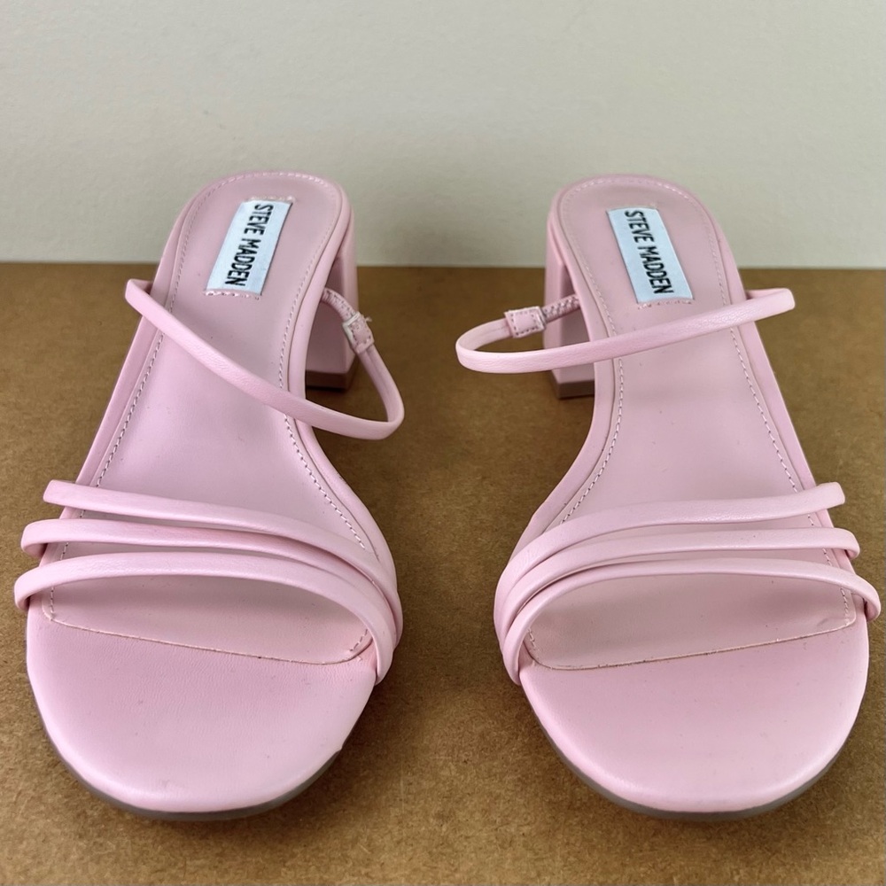 NEW STEVE MADDEN PINK SLIDE SANDALS - Picture 9 of 12